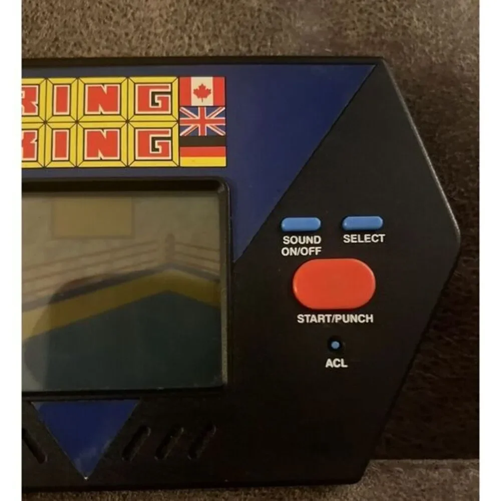 ACCLAIM RING KING HANDHELD VIDEO GAME 1989 VINTAGE‎ NO BATTERY COVER, TESTED